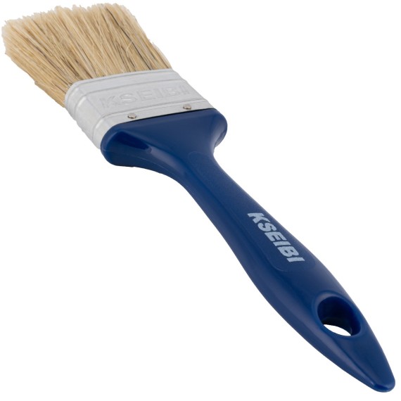 Pincel com Cabo de Plástico - Branco - Azul Escuro 30mm para Pintura | KSEIBI