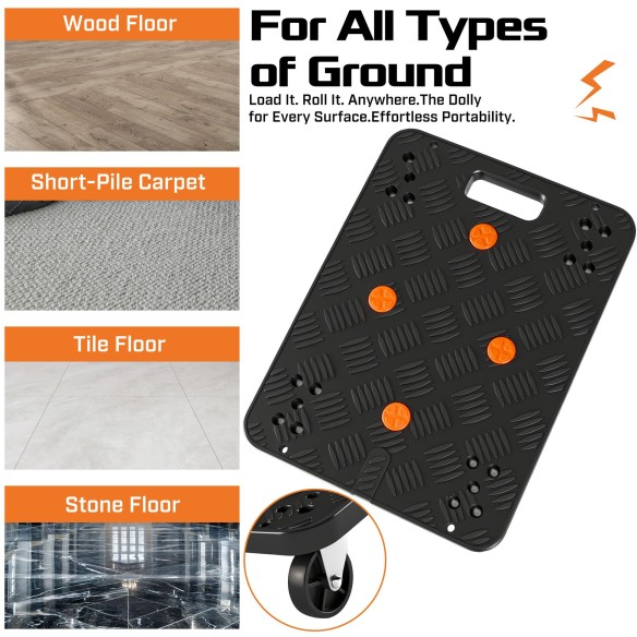 High-Quality Plastic Dolly for Easy Moving | KSEIBI