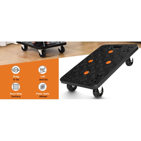 Chariot à main pliable en plastique robuste | KSEIBI