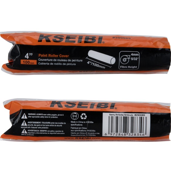 Manșon rolă vopsire 4" (100 mm) acrilic pentru finisaje precise | KSEIBI