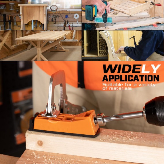 Conjunto Gabarito Furação Bolso Único Cilindro para Marcenaria | KSEIBI