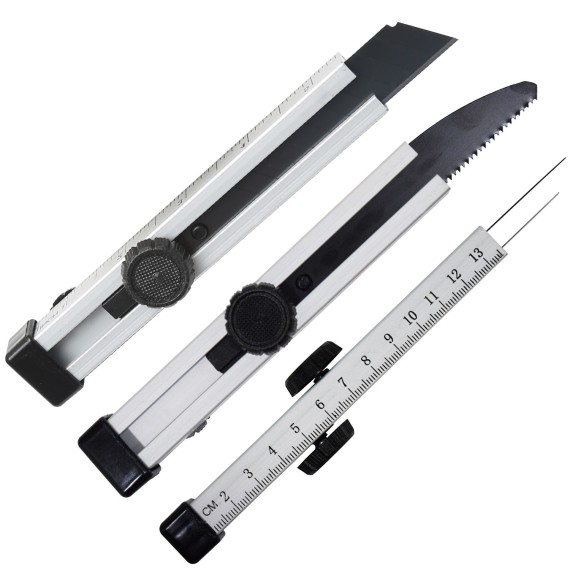 Cutter utilitar din aluminiu cu lamă de 18 mm pentru proiecte de precizie | KSEIBI