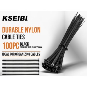 Hochwertige Nylon-Kabelbinder in Schwarz für vielseitige Anwendungen | KSEIBI 2