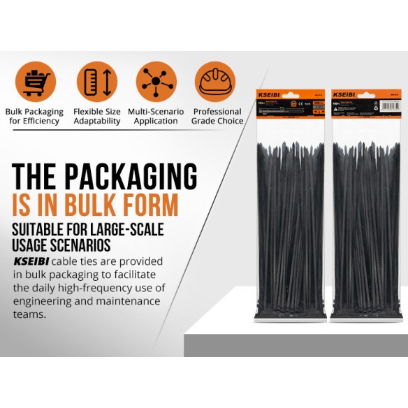 Bridas de nylon negras resistentes y duraderas para tus proyectos | KSEIBI