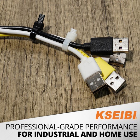 Secure Your Cables with Durable Black Nylon Cable Ties | KSEIBI