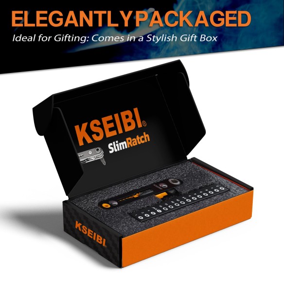 طقم سوكت مع مفتاح راتشيت صغير - 18 قطعة للصيانة والإصلاح | KSEIBI