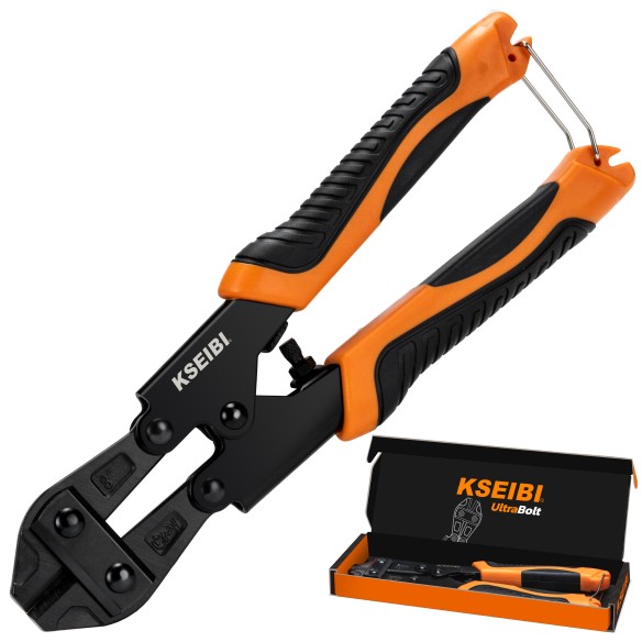 "Compact Mini Bolt Cutter with ProGrip Handle for Precision Cuts | KSEIBI"