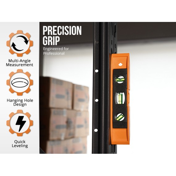 Nivel cu bulă magnetic cu trei niveluri pentru precizie | KSEIBI