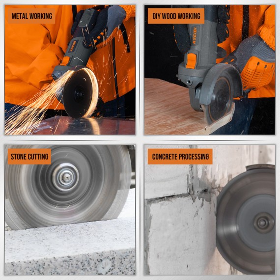 Smerigliatrice angolare professionale da 125 mm - Potente 950W | KSEIBI