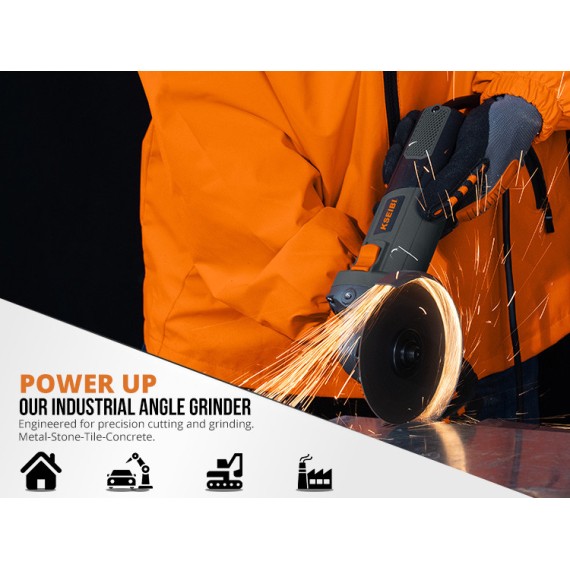 Smerigliatrice angolare professionale da 125 mm - Potente 950W | KSEIBI