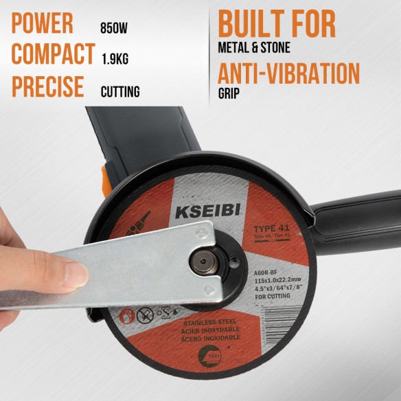 Powerful 115mm Angle Grinder for Precision Cutting and Grinding | KSEIBI