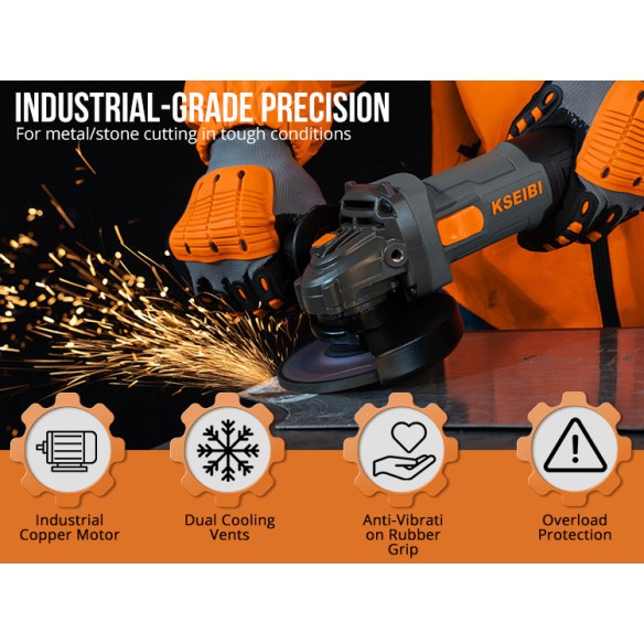 Meuleuse d'angle 115mm 850W - Performances exceptionnelles | KSEIBI