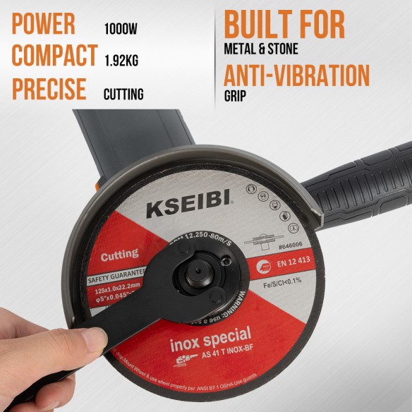"Powerful Variable Speed Angle Grinder for Precision Cutting | KSEIBI"