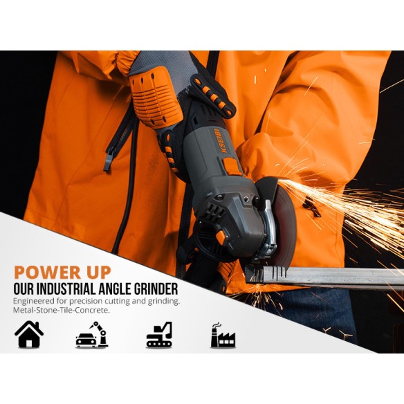 "Powerful Variable Speed Angle Grinder for Precision Cutting | KSEIBI"