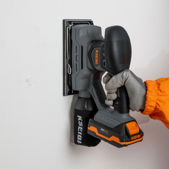 Ponceuse de finition sans fil 20V - Idéale pour les projets de bricolage | KSEIBI