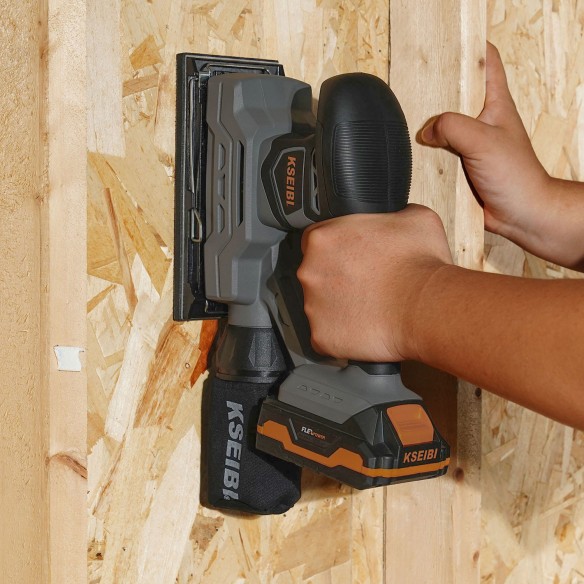High-Powered Cordless Finishing Sander for Precision Woodworking | KSEIBI