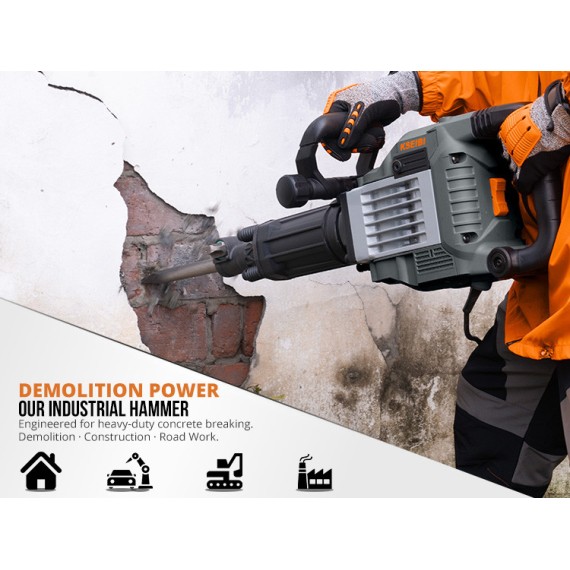 High-Power KSH 1750 D Demolition Hammer for Tough Jobs | KSEIBI