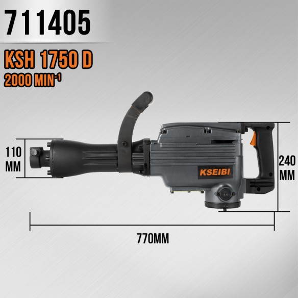Martillo Demolidor KSH 1750 D, 30mm Hexagonal, 1750W | KSEIBI
