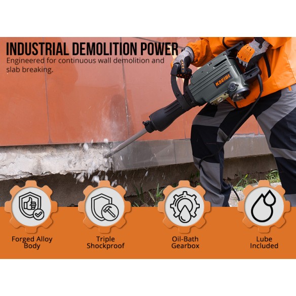 Powerful Demolition Hammer for Heavy-Duty Jobs | KSEIBI