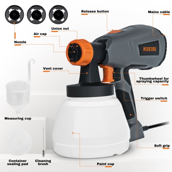 High-Quality Electric Spray Gun for Precision Painting | KSEIBI
