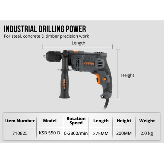 High-Performance KSB 580 D Impact Drill for Precision Drilling | KSEIBI