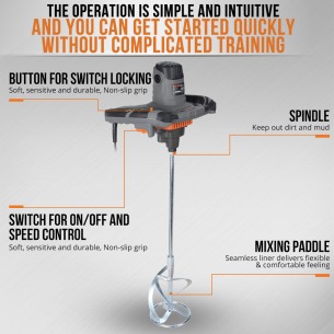 Professional KRW 1400 V Paint Mixer for Smooth Blending | KSEIBI 2