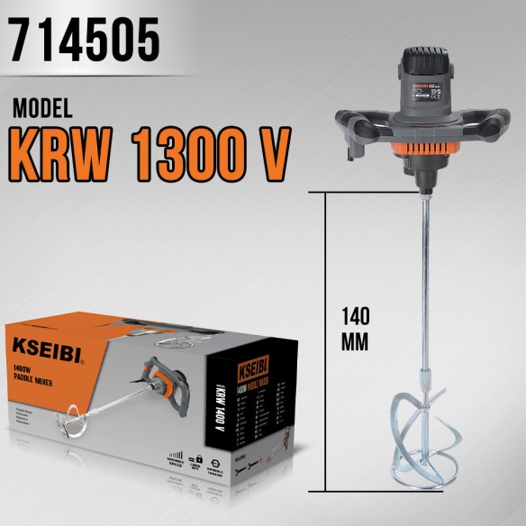 Mélangeur de peinture KRW 1400 V pour travaux professionnels | KSEIBI