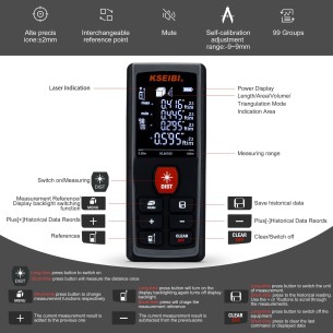 "Accurate and Easy-to-Use KLM 100 Laser Measure for Professionals | KSEIBI" 2
