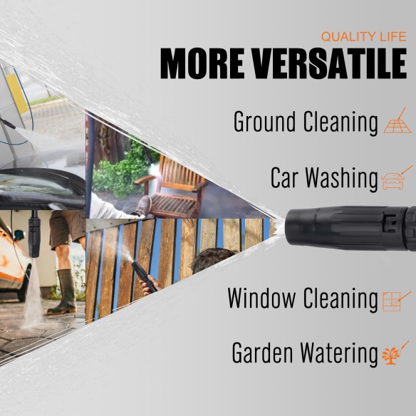 Powerful High Pressure Washer 135 Bar for Ultimate Cleaning | KSEIBI