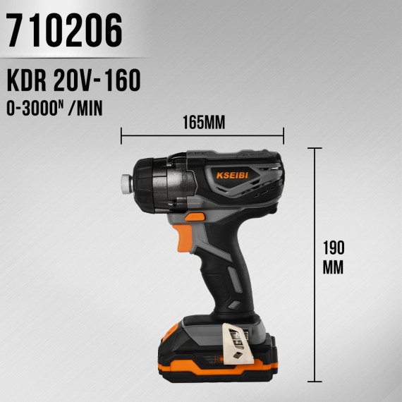 KDR 20V-160 20V无线冲击起子裸机，强力便携 | KSEIBI