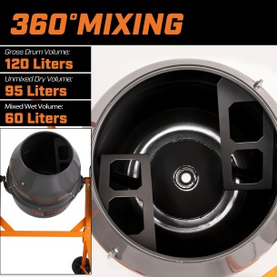 "Betonierra KCM 85-200 L, 200 l, 850W | KSEIBI" 2