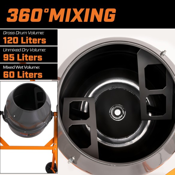 خلاط أسمنت KCM 45-120 L للبناء والمقاولات | KSEIBI