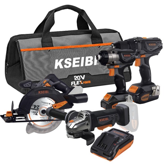 Kit Combo Outils Électriques 20V Max 4-Outils | KSEIBI