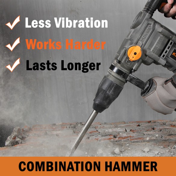 Powerful 1600W Rotary Hammer for SDS-Max Bits, 40mm | KSEIBI