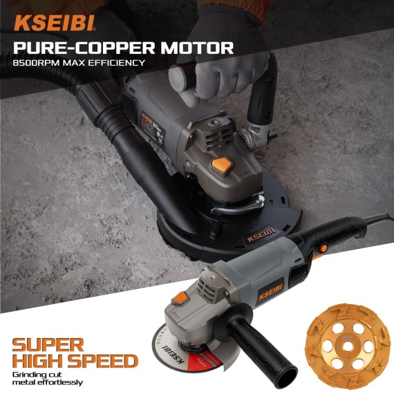 Ηλεκτρικός Λειαντήρας Σκυροδέματος 125mm 11.5AMP KCG 15-125 L | KSEIBI