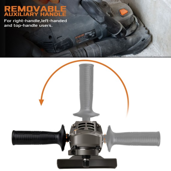 KCG 15-125 L 5-Inch Concrete Grinder, 11.5-Amp Power | KSEIBI