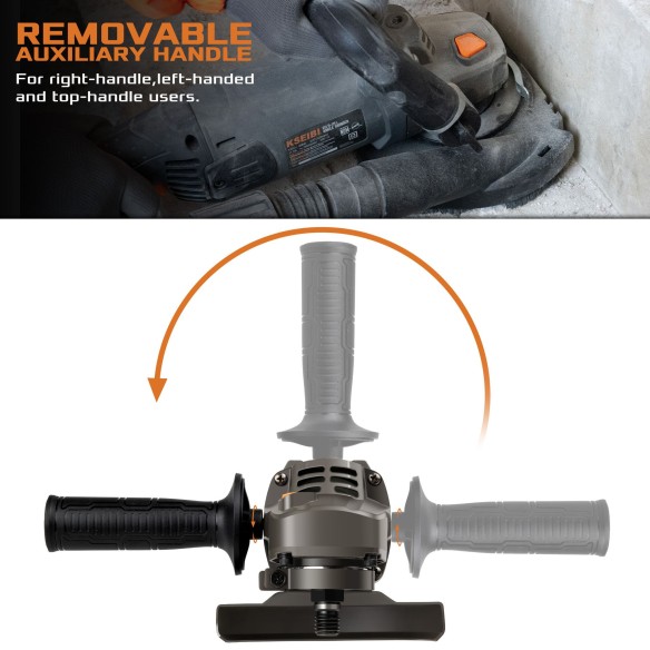 KCG 15-125 L 5-Inch Concrete Grinder, 11.5-Amp Power | KSEIBI