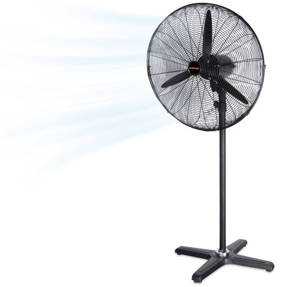 Ventilador industrial de pie 650mm 140W: potente y eficiente | KSEIBI