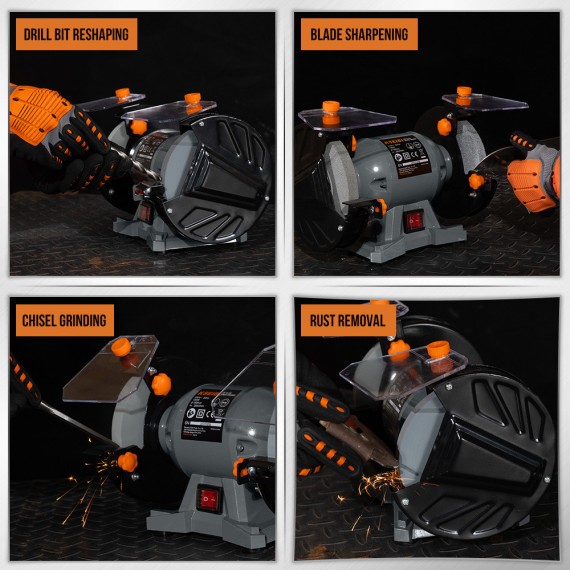 Powerful 150W Bench Grinder 150mm - Top Quality Tools | KSEIBI