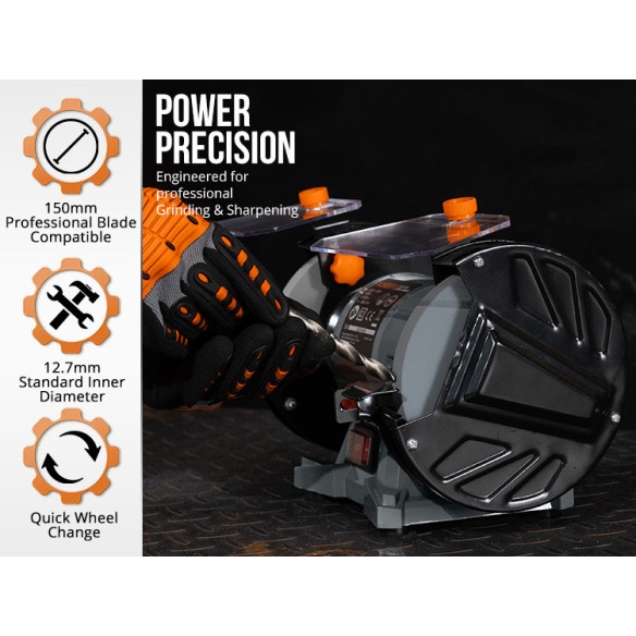 "Powerful 150W Bench Grinder 150mm - Top Quality Tools | KSEIBI"