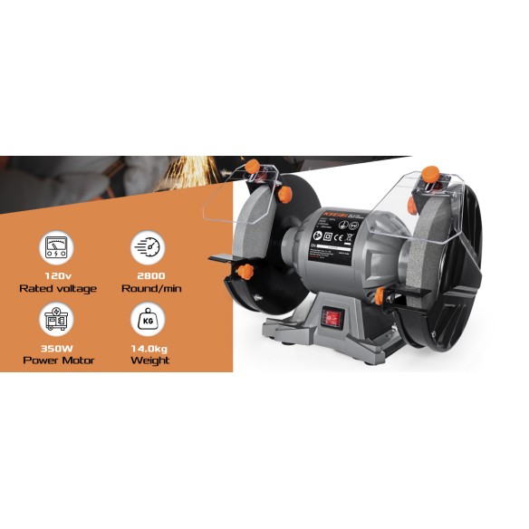 Meuleuse de banc 150mm KBG 15-150 pour bricolage et atelier | KSEIBI