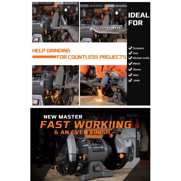"Powerful 150W Bench Grinder 150mm - Top Quality Tools | KSEIBI"