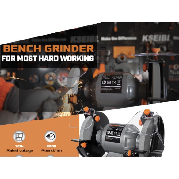 "Powerful 150W Bench Grinder 150mm - Top Quality Tools | KSEIBI"