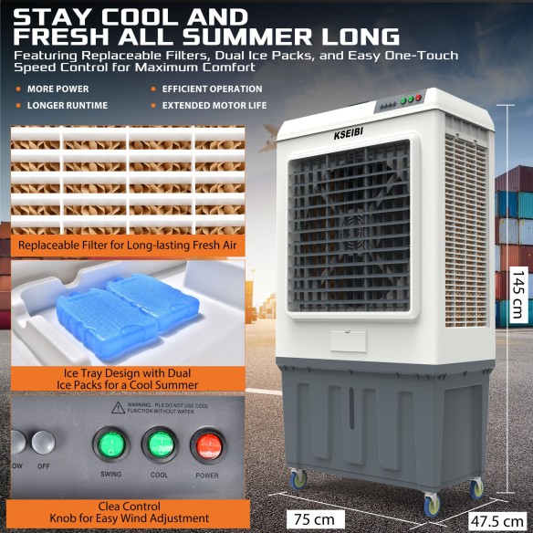 Arrefecedor de Ar KAC 45-125 L: Refrigeração eficiente para ambientes amplos | KSEIBI