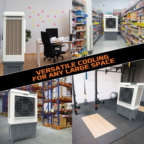 Enfriador de Aire Potente y Eficiente de 125l - ¡Ideal para el Verano! | KSEIBI