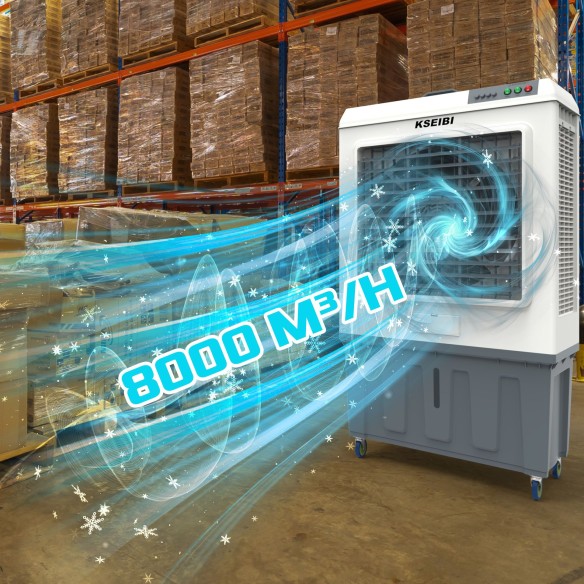 Enfriador de Aire Potente y Eficiente de 125l - ¡Ideal para el Verano! | KSEIBI