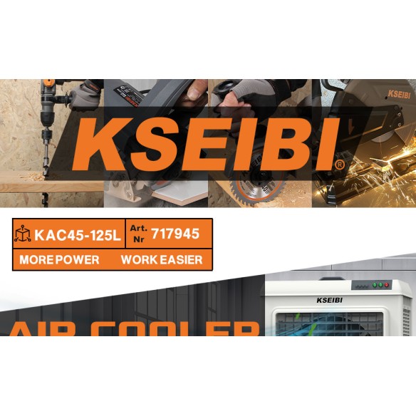 Enfriador de Aire Potente y Eficiente de 125l - ¡Ideal para el Verano! | KSEIBI