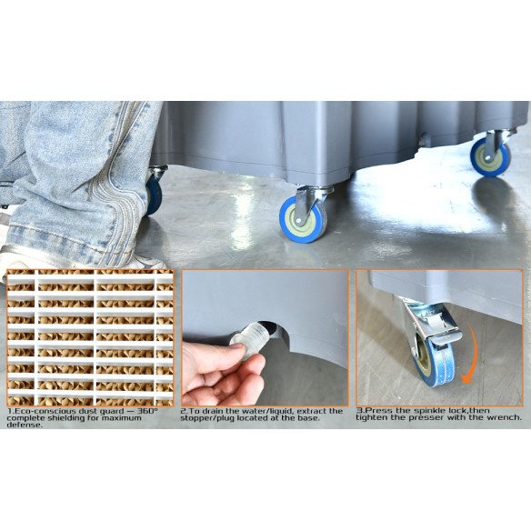 Enfriador de Aire Potente y Eficiente de 125l - ¡Ideal para el Verano! | KSEIBI