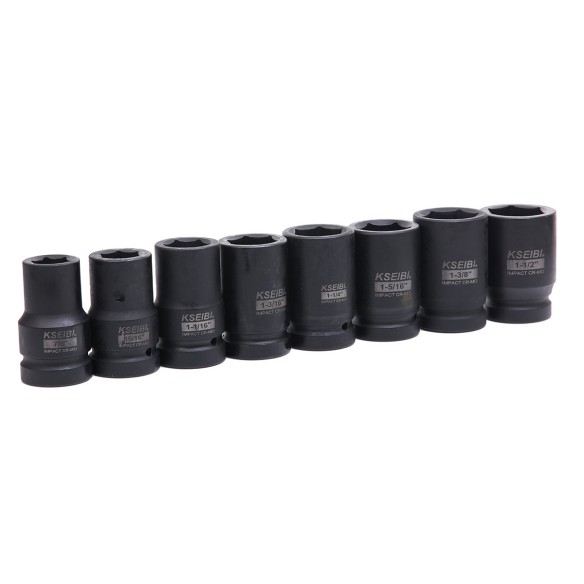 High-Quality Impact Socket Set for 1" Standard Sizes | KSEIBI