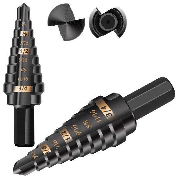 Hss Step Drill Bits/Inch